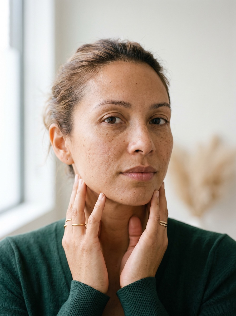 A patient with clear, healthy, natural skin